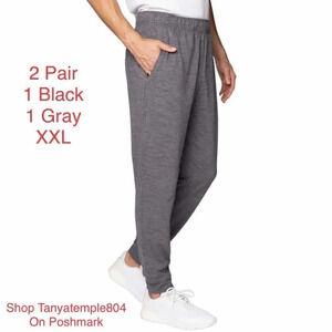 Glacier Performance Mens Joggers 1 Gray 1 Black XXL